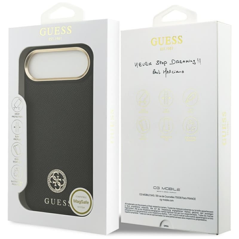 Guess Grained Strass Logo MagSafe - Case iPhone Air (black) 8