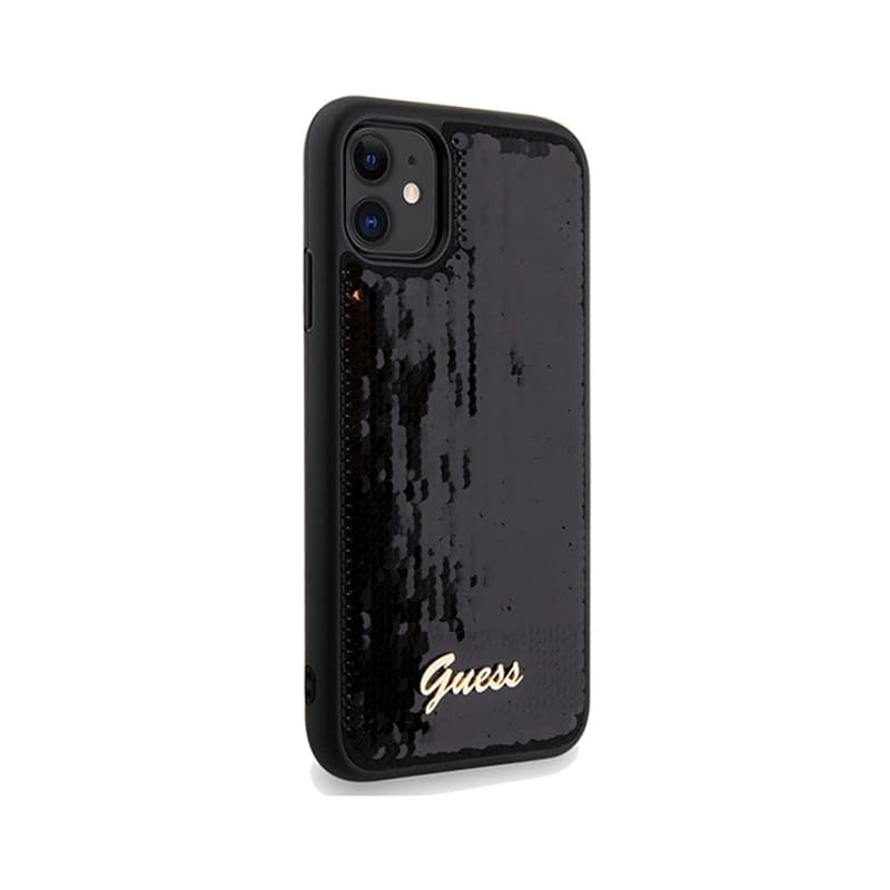 Guess Sequin Script Metal - iPhone 11 Case (Black) 4