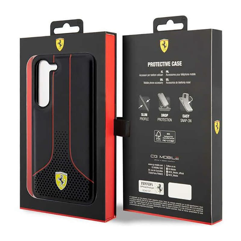 Ferrari Perforated 296P Collection - Case for Samsung Galaxy S23+ (Black) 8