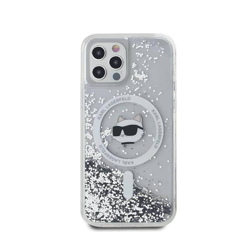 Karl Lagerfeld Liquid Glitter Choupette Head MagSafe - iPhone 12 / iPhone 12 Pro Case (Transparent) 3
