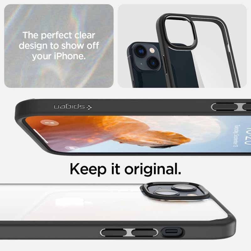 Spigen Ultra Hybrid - Case for iPhone 14 (Black) 7