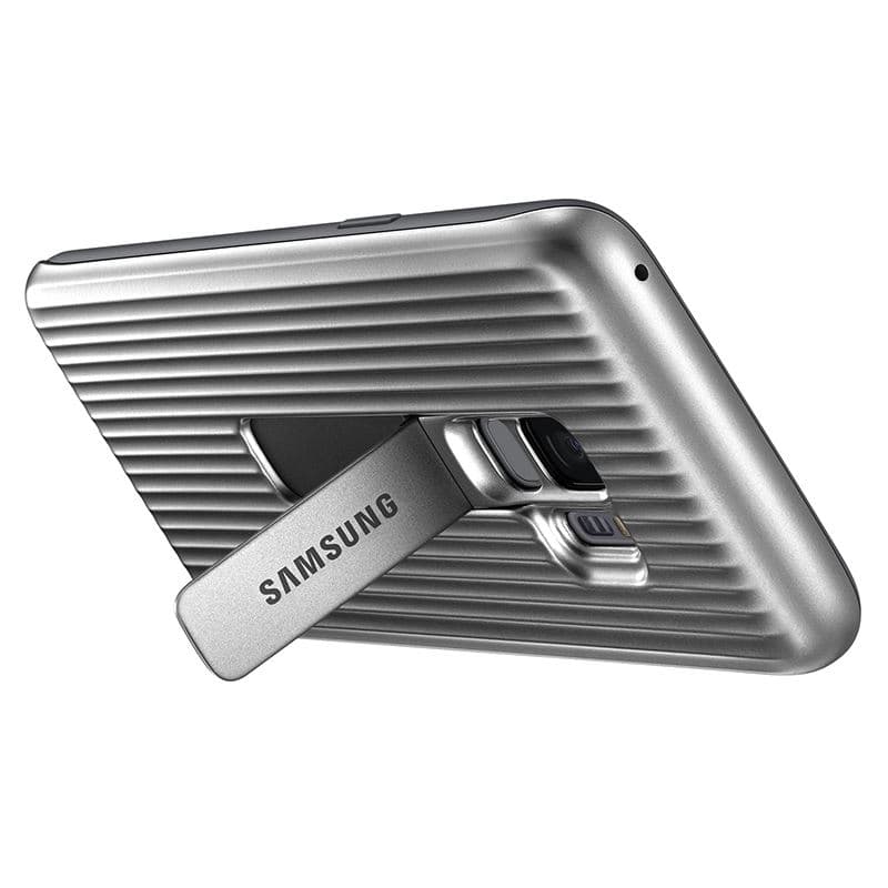 Samsung Protective Standing Cover - Case for Samsung Galaxy S9 with kickstand (Silver) 4
