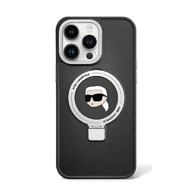 Karl Lagerfeld Ring Stand Karl Head MagSafe - iPhone 15 Plus Case (black) 1