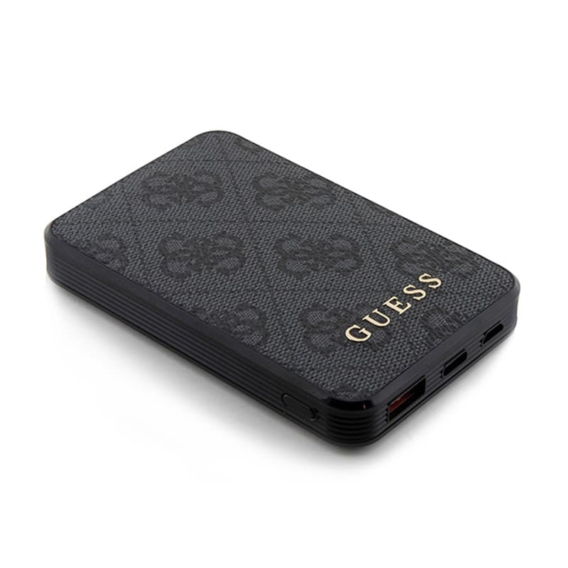 Guess 4G Leather Metal Logo - Power Bank 5000 mAh 15W (black) 3