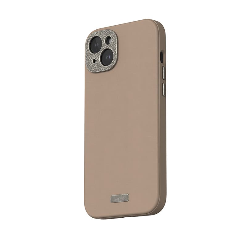 Moshi Napa MagSafe - Leather case for iPhone 15 Plus (Woodsmoke Brown) 2