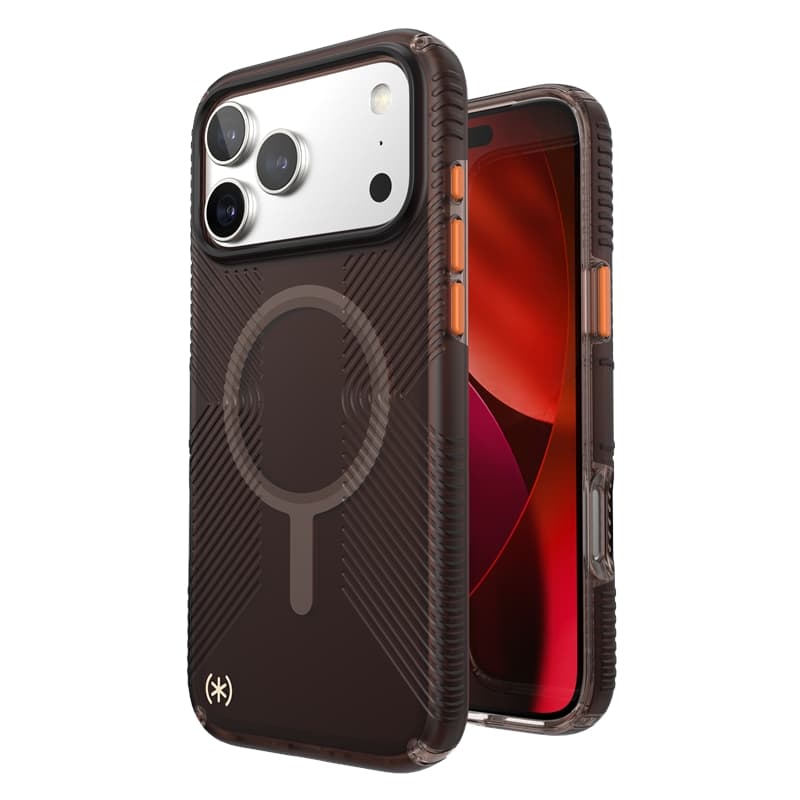 Speck Presidio Lux Grip MagSafe - iPhone 17 Pro Max Case (Luxury Shade Matte / Orange)