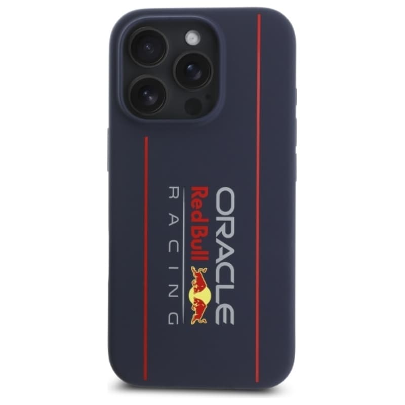 Red Bull Silicone Vertical Logo MagSafe - iPhone 16 Pro Max Case (Navy Blue) 3