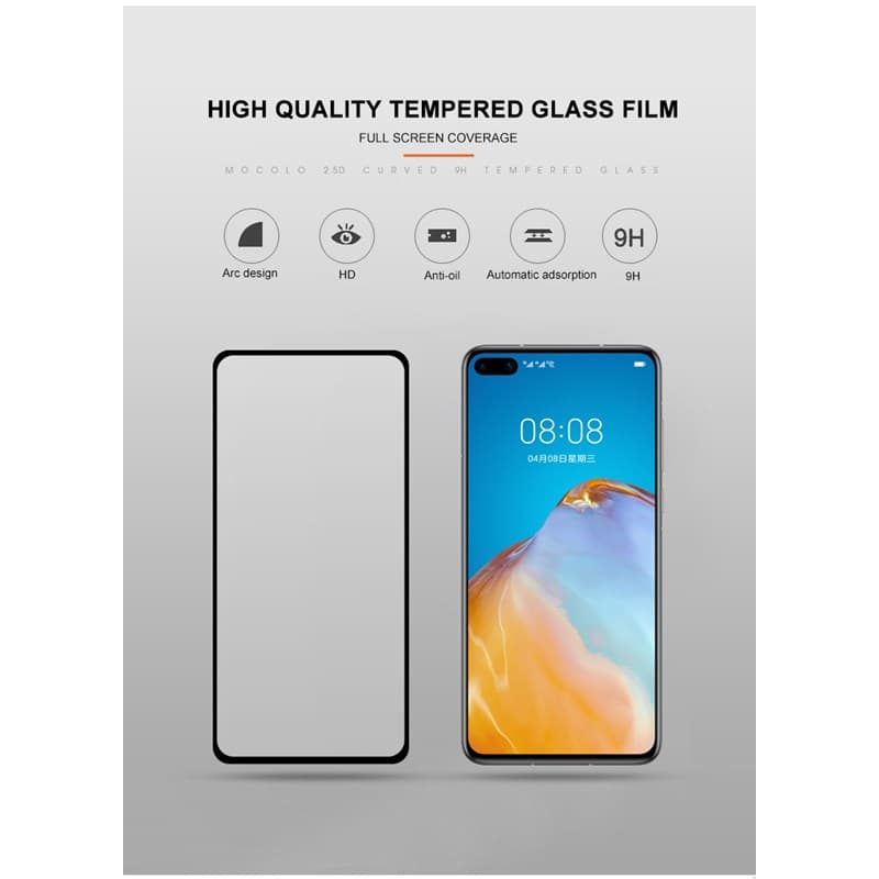 Mocolo 2.5D Full Glue Protective Glass for Huawei P40 4