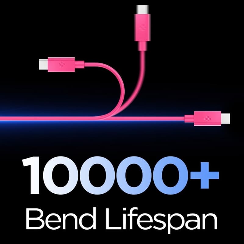Spigen EB6010CC Essential - USB-C to USB-C Cable 60W 1m (Pink) 2