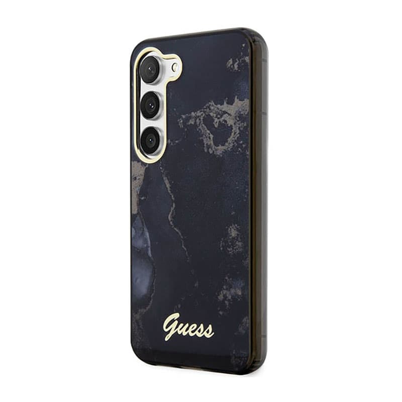 Guess Golden Marble Collection - Case for Samsung Galaxy S23 (Black) 2