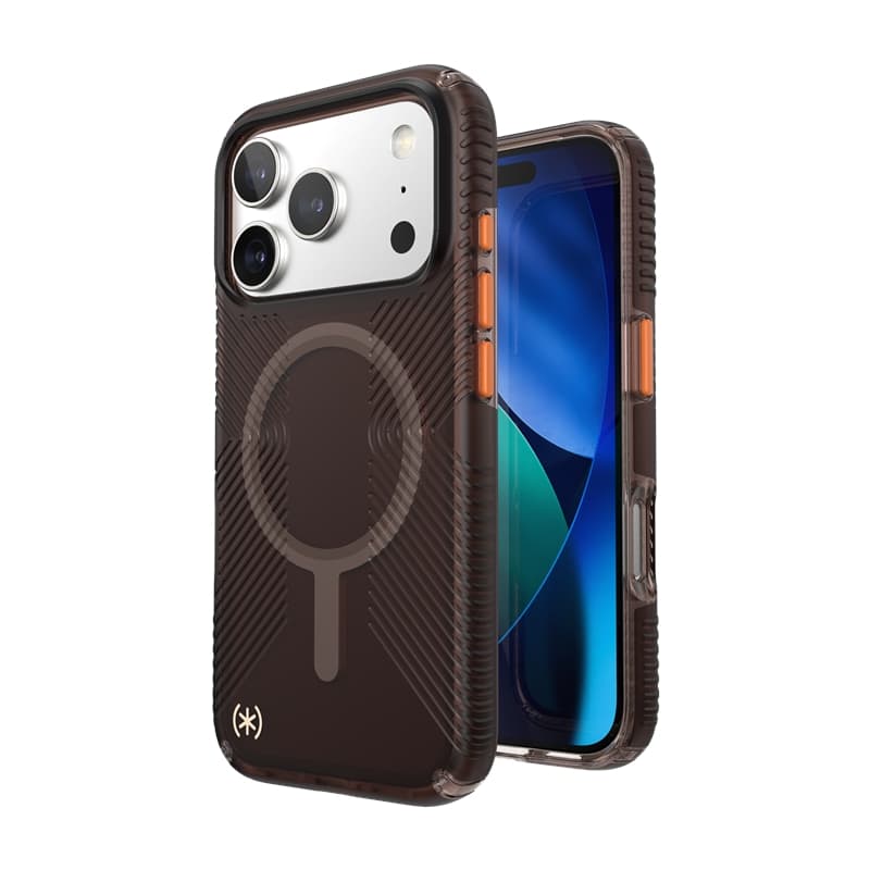 Speck Presidio Lux Grip MagSafe - iPhone 17 Pro Case (Luxury Shade Matte / Orange)