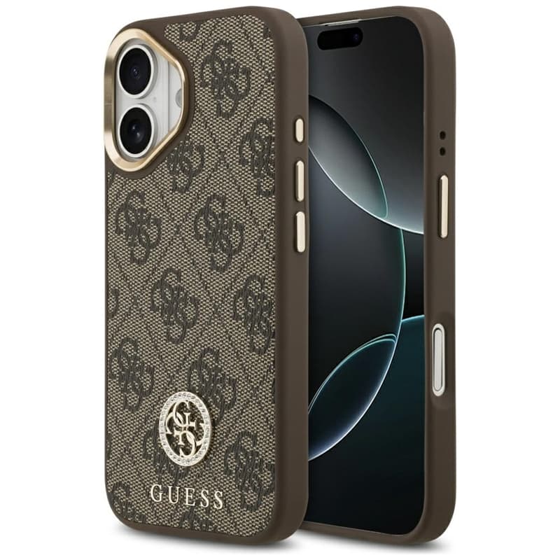 Guess 4G Strass Logo MagSafe - Case iPhone 17 (Brown) 1