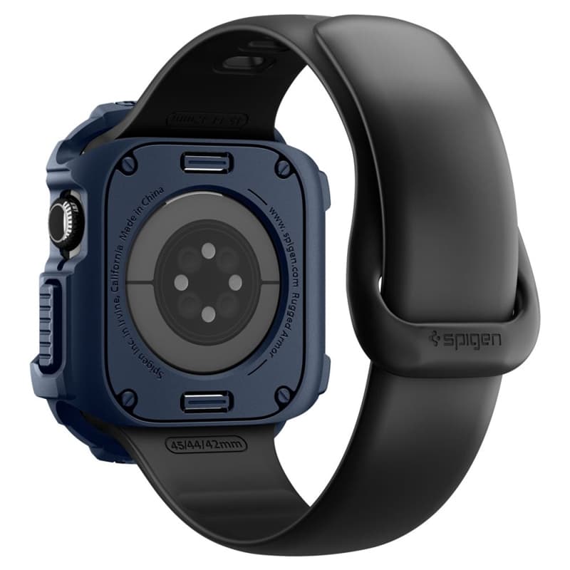 Spigen Rugged Armor V2 - Case for Apple Watch 10/11 42 mm (Navy Blue) 4