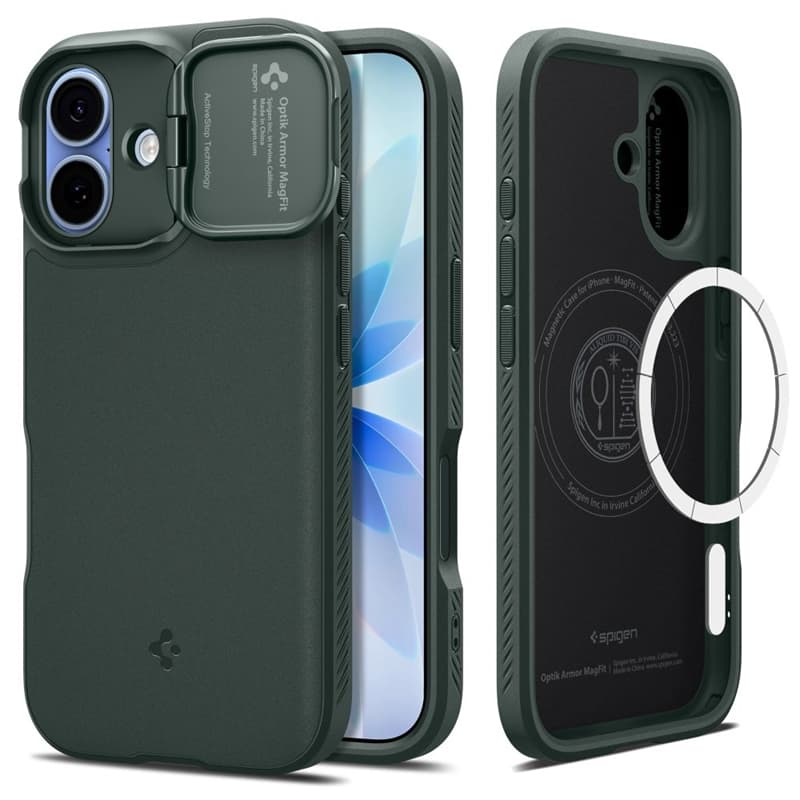 Spigen Optik Armor Mag MagSafe - iPhone 17 Case (Abyss Green)