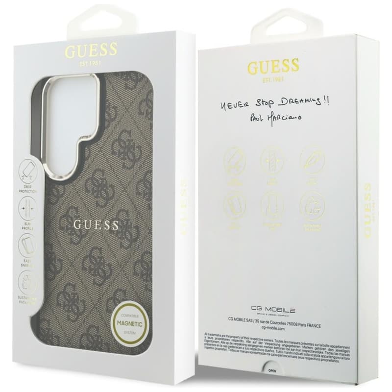 Guess 4G Embossed Ring MagSafe - Samsung Galaxy S26 Ultra Case (Brown) 8