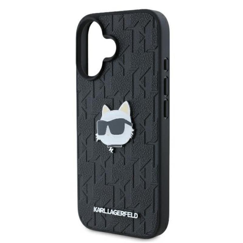 Karl Lagerfeld Monogram Choupette Head Pin - Case for iPhone 16 (black) 6