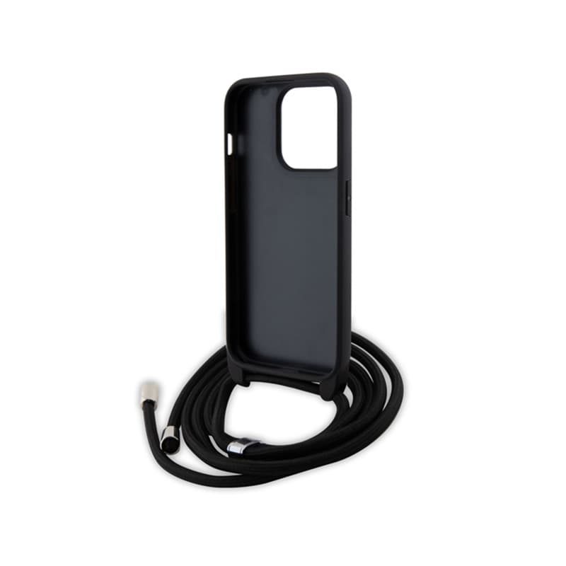 Karl Lagerfeld Crossbody Saffiano Metal Pin Karl & Choupette - Case for iPhone 15 Pro (Black) 6