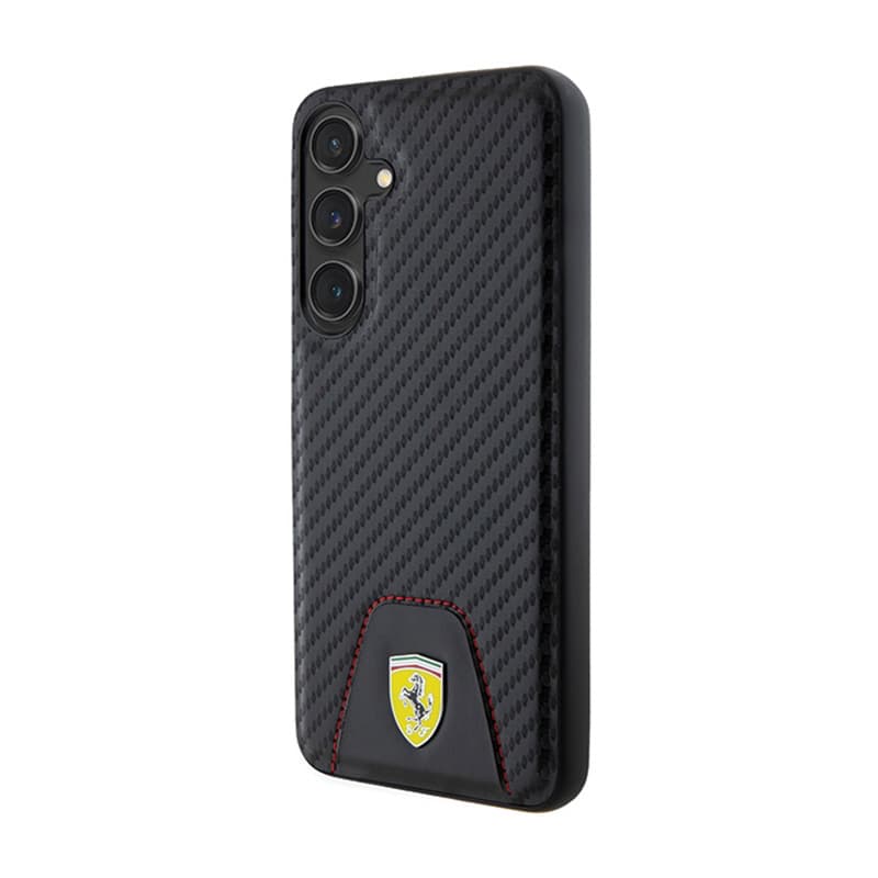 Ferrari Carbon Stitched Bottom - Case for Samsung Galaxy S24+ (black) 2