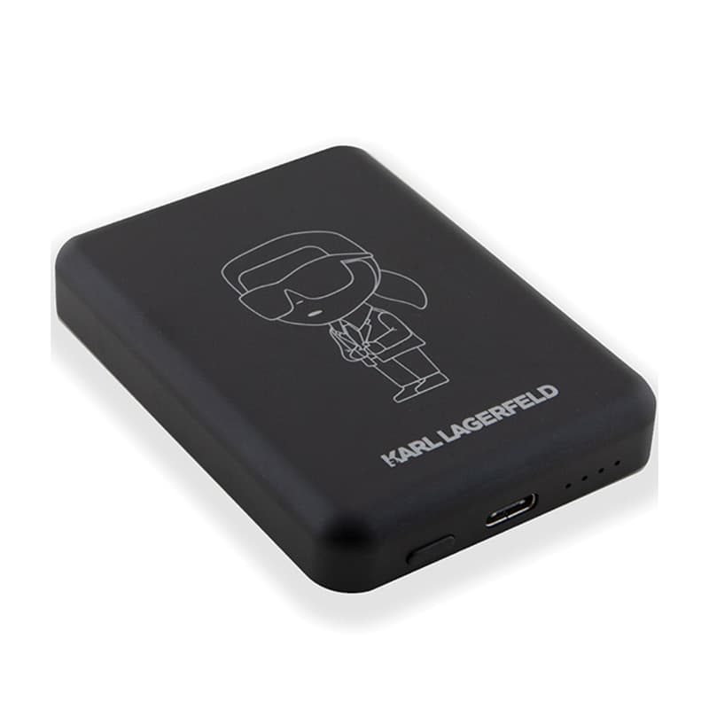 Karl Lagerfeld NFT Outline Ikonik MagSafe - Induction Power Bank 5000 mAh 15W MagSafe (black) 4