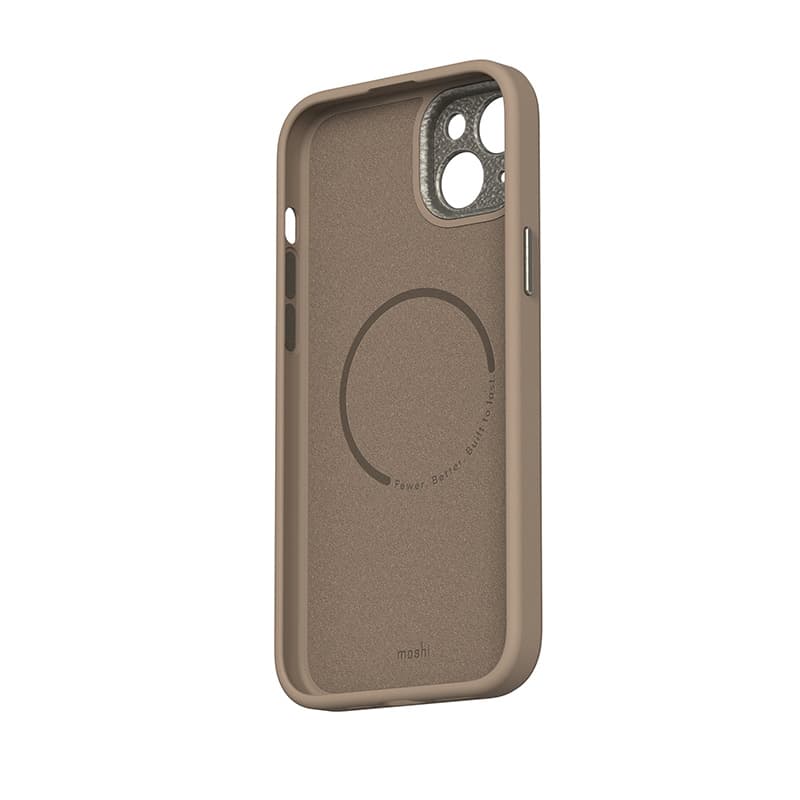 Moshi Napa MagSafe - Leather case for iPhone 15 Plus (Woodsmoke Brown) 3