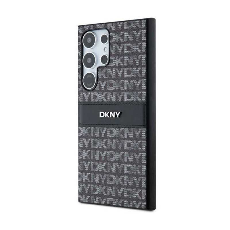DKNY Leather Mono Stripe & Metal Logo - Samsung Galaxy S24 Ultra Case (black) 2