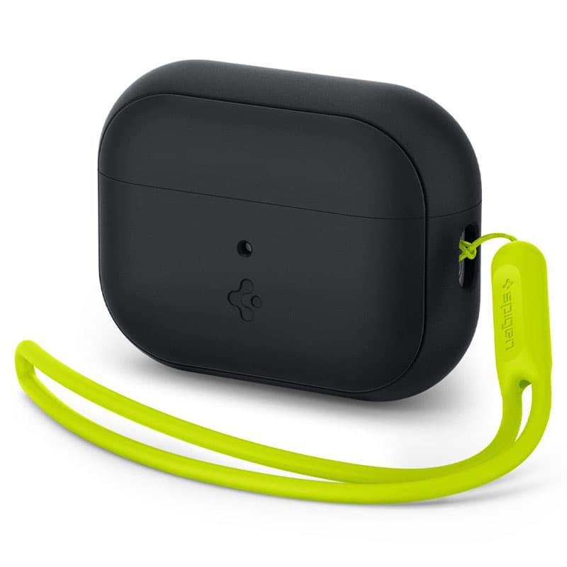 Spigen Silicone Fit Strap - Case for Apple AIrPods Pro 1 / 2 (Black / Green)