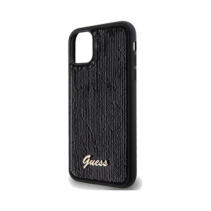 Guess Sequin Script Metal - iPhone 11 Case (Black) 6