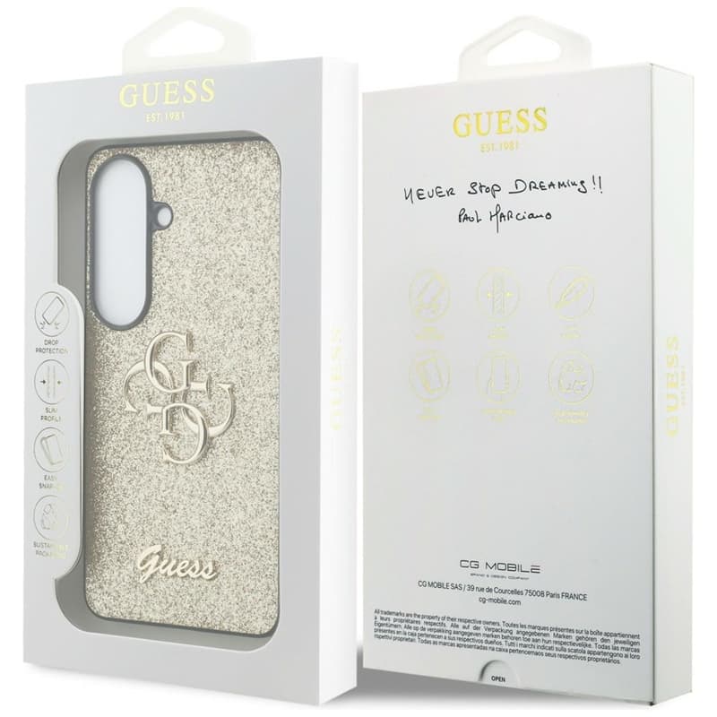 Guess Fixed Glitter Big 4G Metal Logo - Samsung Galaxy S26 Case (gold) 8