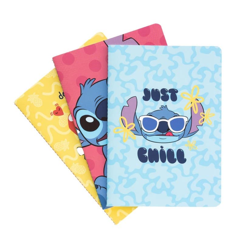 Disney Stitch - Set of A5 notebooks from the Tropical collection, 3 pcs. 1