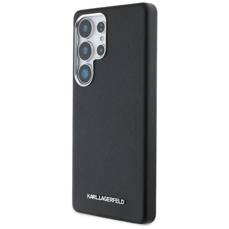 Karl Lagerfeld Saffiano Full Wrapped Elongated Metal Logo MagSafe - Case for Samsung Galaxy S25 Ultra (black) 2