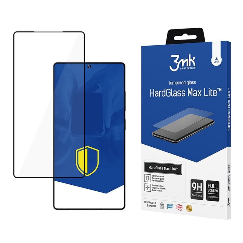 3mk HardGlass Max Lite - Tempered Glass for Samsung Galaxy S25 Ultra (Black)