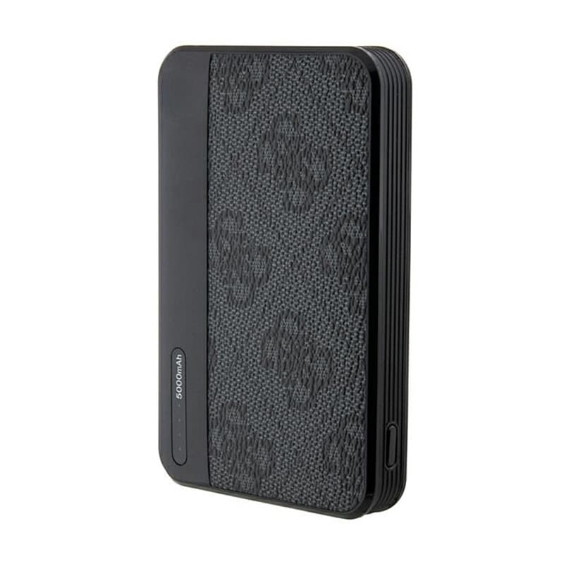 Guess 4G Leather Metal Logo - Power Bank 5000 mAh 15W (black) 5