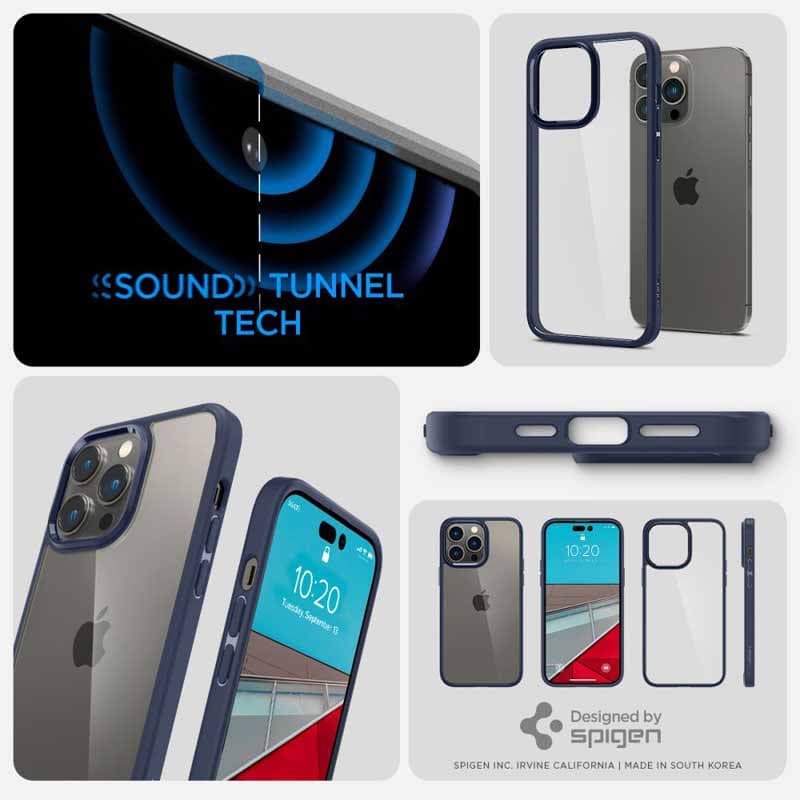 Spigen Ultra Hybrid - Case for iPhone 14 Pro (Naby Blue) 4
