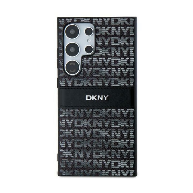 DKNY Leather Mono Stripe & Metal Logo - Samsung Galaxy S24 Ultra Case (black) 3
