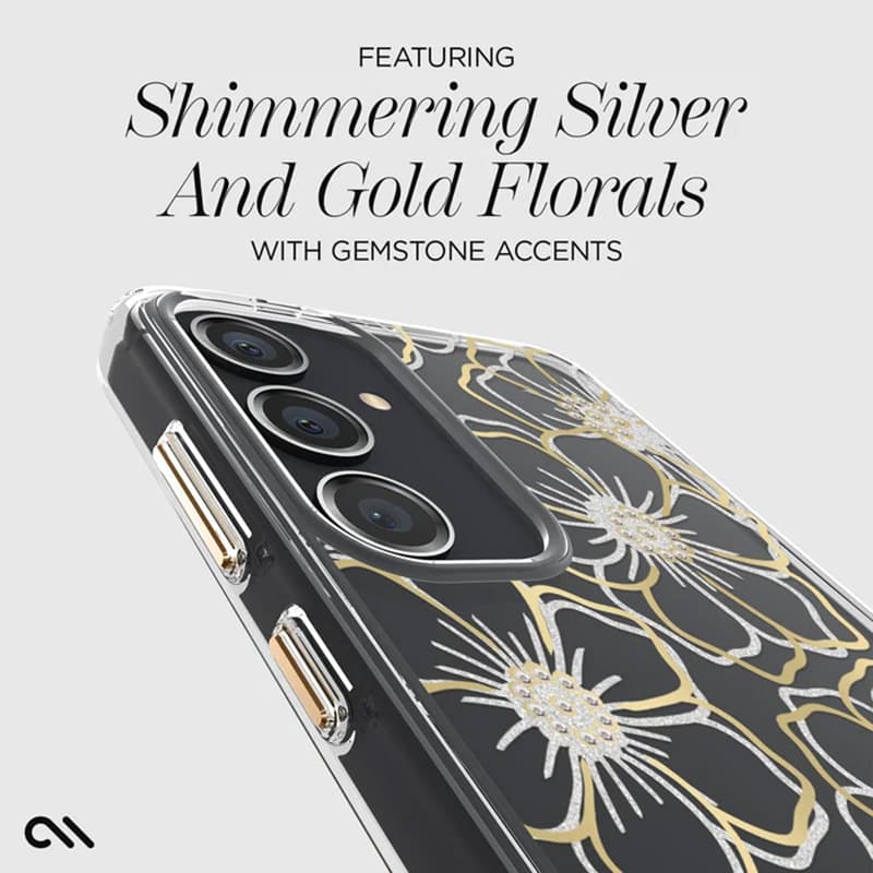 Case-Mate Floral Gems - Case for Samsung Galaxy S24+ (Gold) 8
