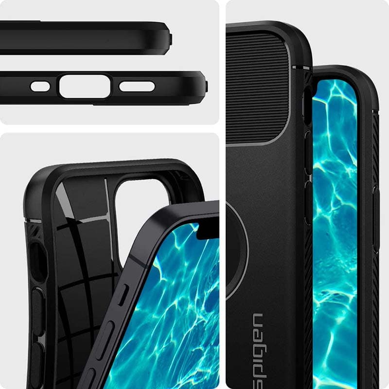Spigen Rugged Armor - Case for iPhone 12 / iPhone 12 Pro Case (Black) 7