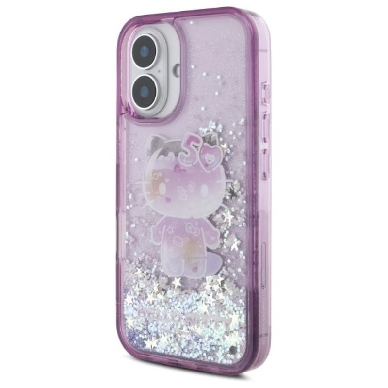 Hello Kitty Liquid Glitter 50TH Anniversary Party - Case for iPhone 16 (purple) 2