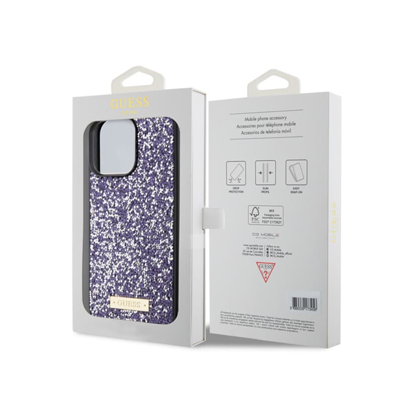 Guess Rhinestone Metal Logo - Case for iPhone 15 Pro Max (Pink) 8