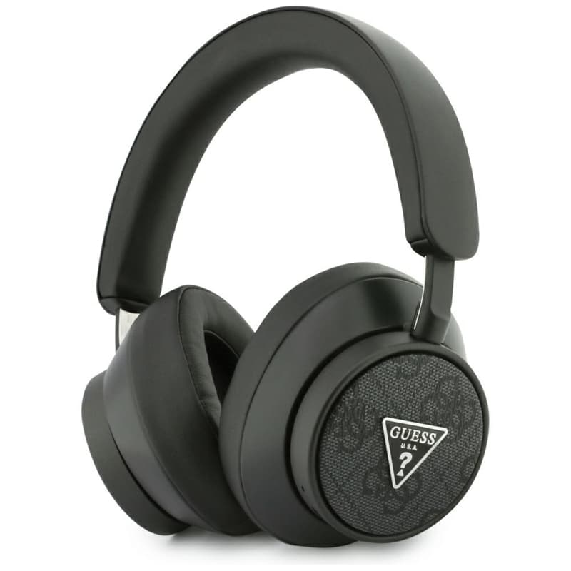 Guess 4G Triangle Logo - Bezdrátová sluchátka přes uši Bluetooth V5.4 ENC (Černá)