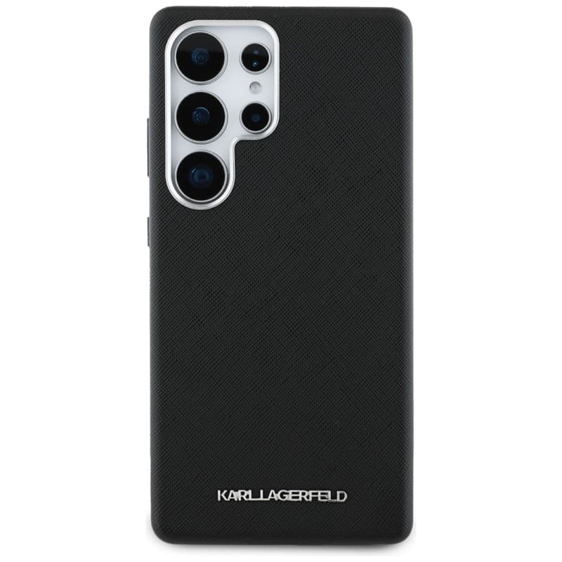 Karl Lagerfeld Saffiano Full Wrapped Elongated Metal Logo MagSafe - Case for Samsung Galaxy S25 Ultra (black) 3