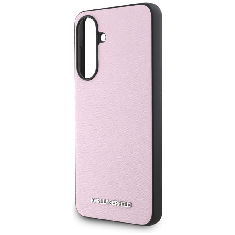 Karl Lagerfeld Saffiano Metal Logo - Case for Samsung Galaxy A56 5G (pink) 5