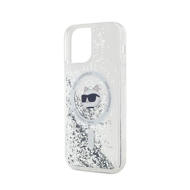Karl Lagerfeld Liquid Glitter Choupette Head MagSafe - iPhone 12 / iPhone 12 Pro Case (Transparent) 6