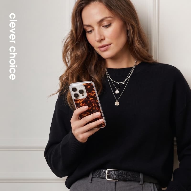 Crong Deluxe MAG Cover - iPhone 16 Pro MagSafe Case (Tortoise) 2