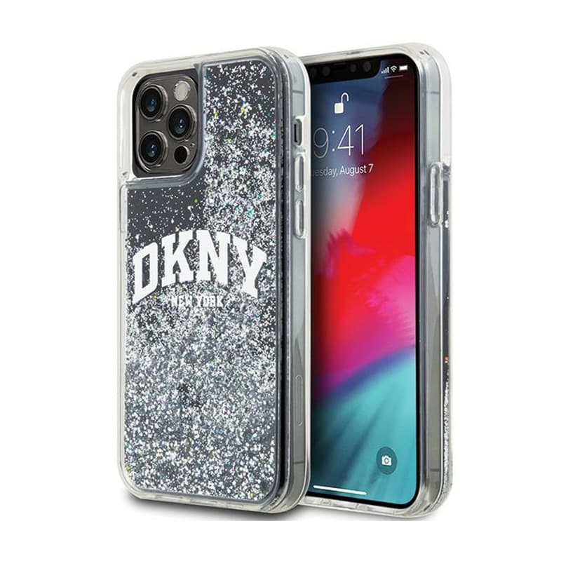 DKNY Liquid Glitter Big Logo - Case for iPhone 12 / iPhone 12 Pro (black) 1