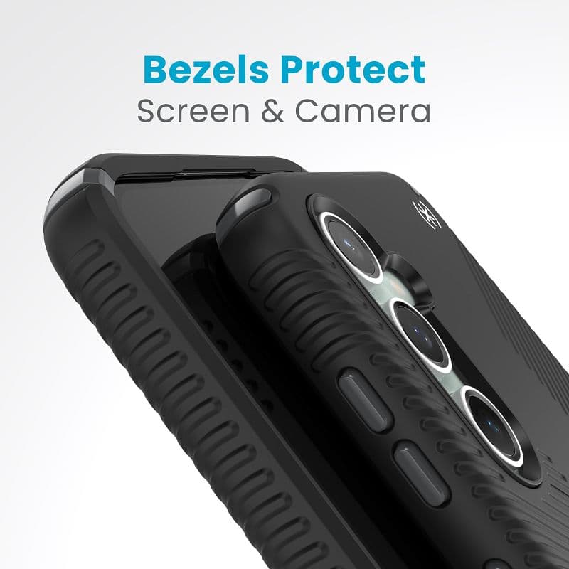 Speck Presidio2 Grip - Samsung Galaxy S23 FE Case (Black/Black/White) 4