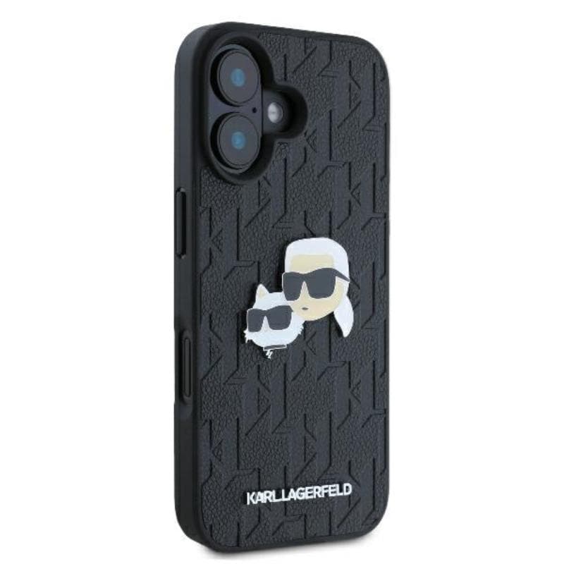 Karl Lagerfeld Monogram Karl & Choupette Head Pin - Case for iPhone 16 Plus (black) 4