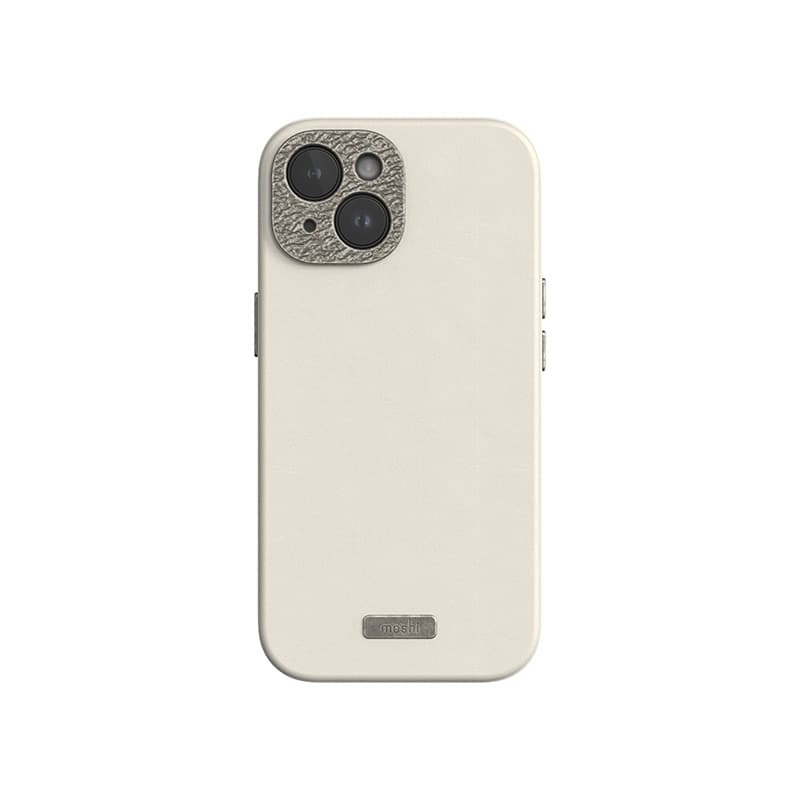 Moshi Napa MagSafe - Leather case for iPhone 15 (Eggnog White) 1