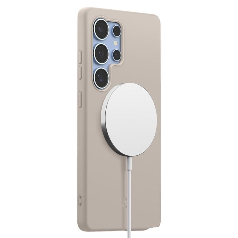 Spigen Silicone Fit Mag MagSafe - Case for Samsung Galaxy S25 Ultra (Natural Titanium) 6