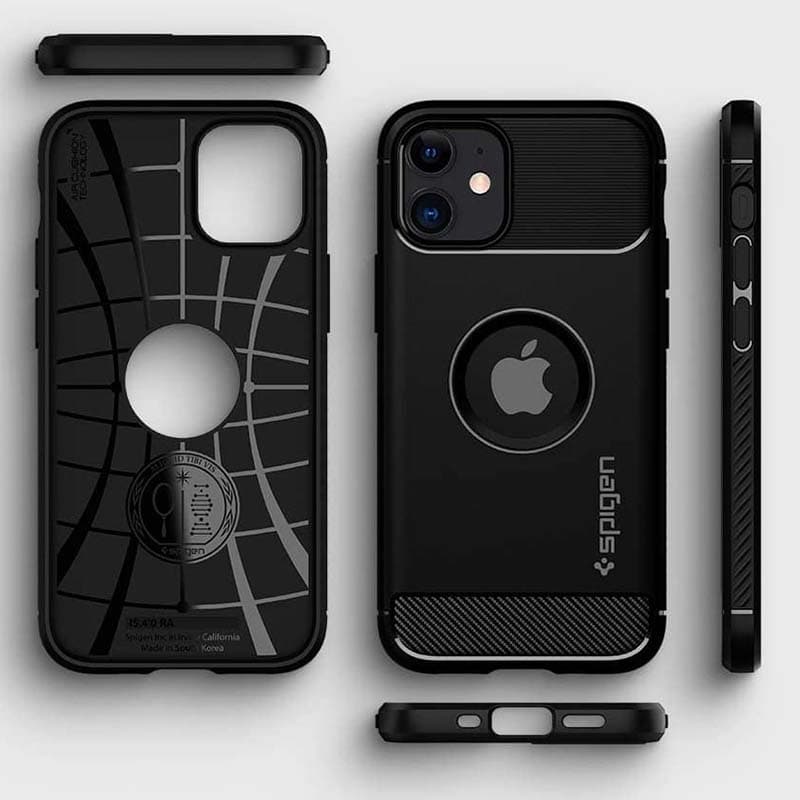 Spigen Rugged Armor - Case for iPhone 12 / iPhone 12 Pro Case (Black) 8
