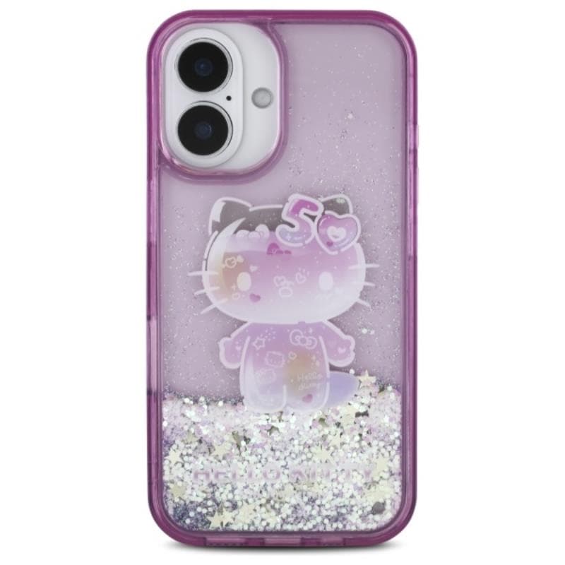 Hello Kitty Liquid Glitter 50TH Anniversary Party - Case for iPhone 16 (purple) 3
